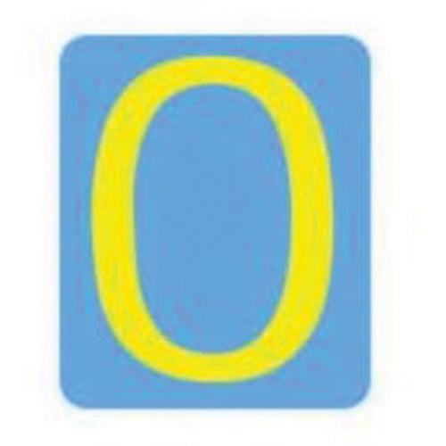 Quick-Align® Individual Gothic Number & Letter Labels - O, Yellow, 4"