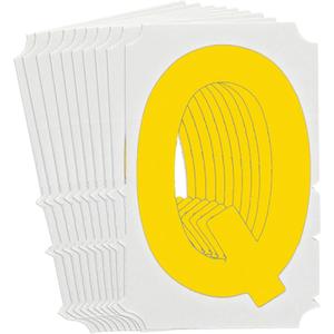 Quick-Align® Individual Gothic Number & Letter Labels - Q, Yellow, 4"