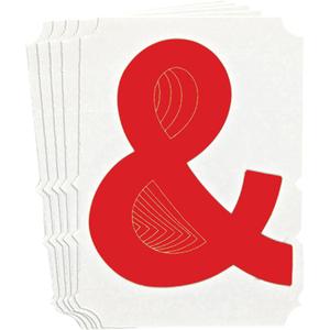 Quick-Align® Individual Gothic Number & Letter Labels - Ampersand (&), Red, 4"
