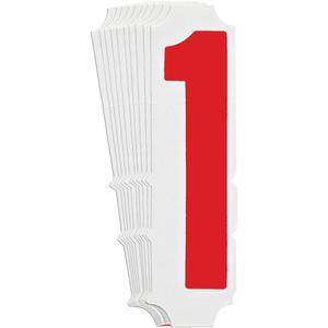 Quick-Align® Individual Gothic Number and Letter Labels - 1, Red, 4"