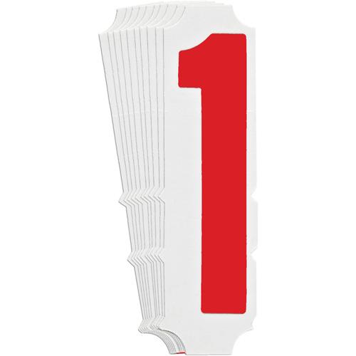 Quick-Align® Individual Gothic Number and Letter Labels - 1, Red, 4"