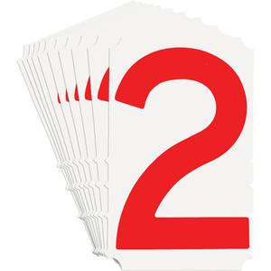 Quick-Align® Individual Gothic Number and Letter Labels - 2, Red, 4"