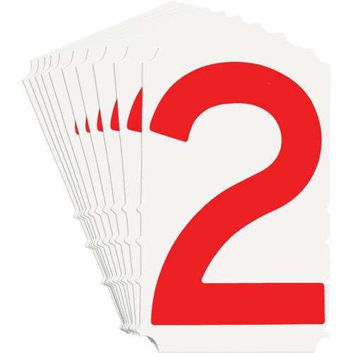 Quick-Align® Individual Gothic Number and Letter Labels - 2, Red, 4"