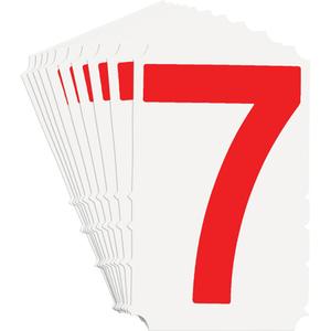 Quick-Align® Individual Gothic Number and Letter Labels - 7, Red, 4"
