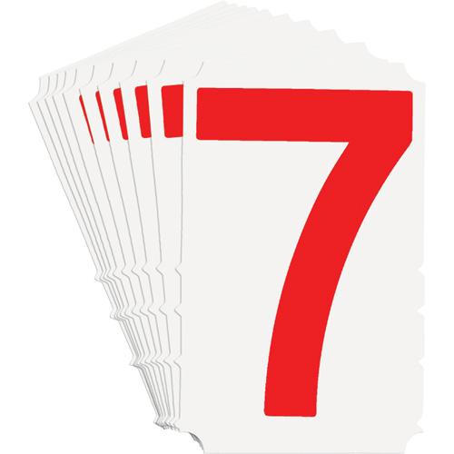 Quick-Align® Individual Gothic Number and Letter Labels - 7, Red, 4"