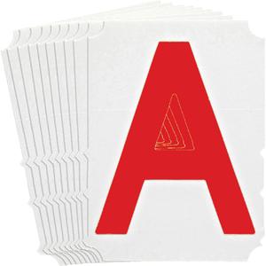Quick-Align® Individual Gothic Number and Letter Labels - A, Red, 4"