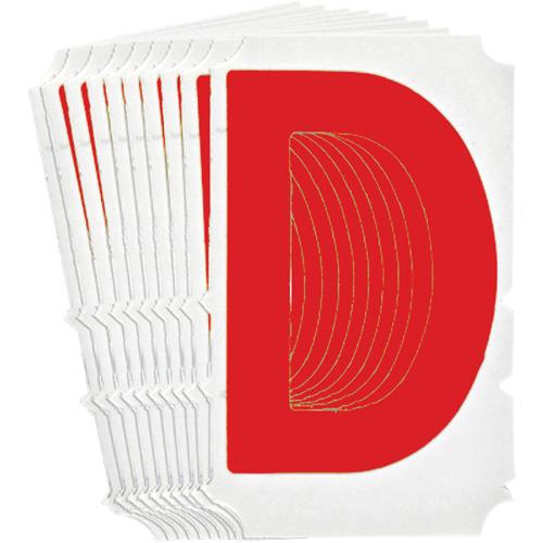 Quick-Align® Individual Gothic Number and Letter Labels - D, Red, 4"