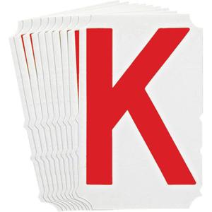 Quick-Align®Individual Gothic Number and Letter Labels - K, Red, 4"