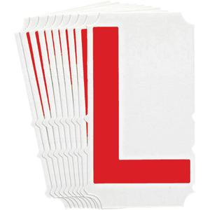 Quick-Align®Individual Gothic Number and Letter Labels - L, Red, 4"