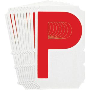 Quick-Align® Individual Gothic Number & Letter Labels - P, Red, 4"