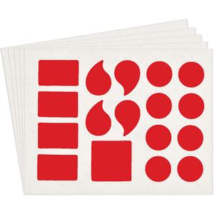 Quick-Align® Individual Gothic Number & Letter Labels - Assorted Punctuation, Red, 3", Package, 10