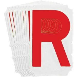 Quick-Align® Individual Gothic Number & Letter Labels - R, Red, 4"