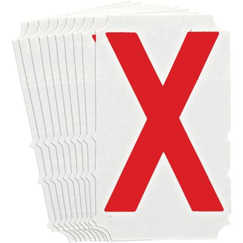 Quick-Align® Individual Gothic Number & Letter Labels - X, Red, 4"