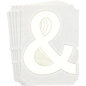 Quick-Align® Individual Gothic Number & Letter Labels - Ampersand (&), White, 4"