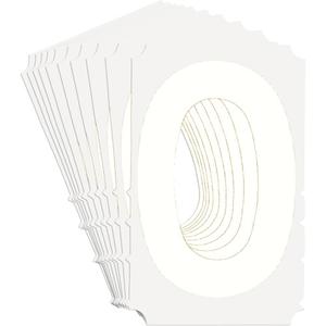 Quick-Align® Individual Gothic Number and Letter Labels - 0, White, 4"