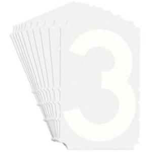 Quick-Align® Individual Gothic Number and Letter Labels - 3, White, 4"