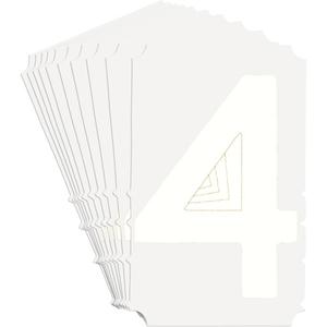 Quick-Align® Individual Gothic Number and Letter Labels - 4, White, 4"