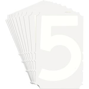 Quick-Align® Individual Gothic Number and Letter Labels - 5, White, 4"