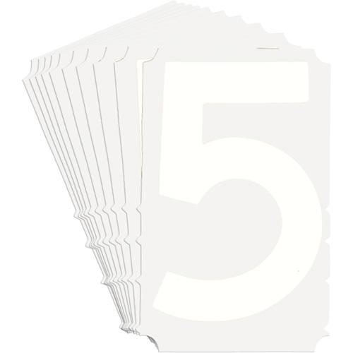Quick-Align® Individual Gothic Number and Letter Labels - 5, White, 4"