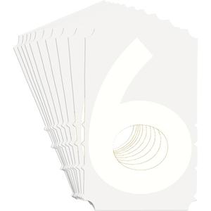 Quick-Align® Individual Gothic Number and Letter Labels - 6, White, 4"
