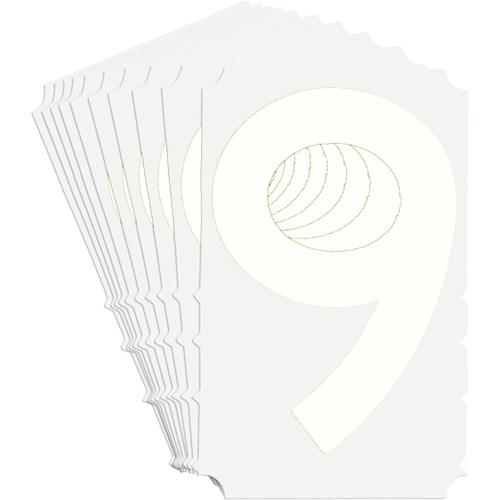 Quick-Align® Individual Gothic Number and Letter Labels - 9, White, 4"