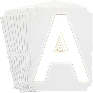 Quick-Align® Individual Gothic Number and Letter Labels - A, White, 4"