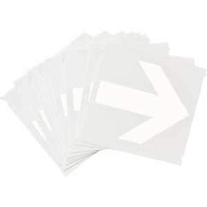 Quick-Align® Individual Gothic Number and Letter Labels - Arrow Symbol, White, 4"