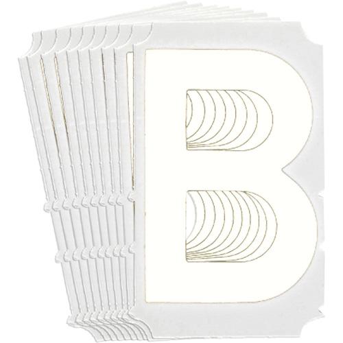 Quick-Align® Individual Gothic Number and Letter Labels - B, White, 4"