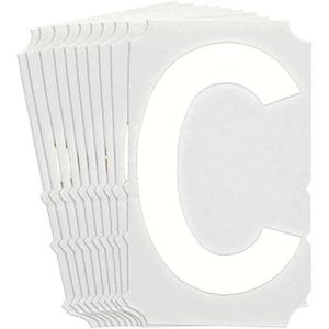 Quick-Align® Individual Gothic Number and Letter Labels - C, White, 4"