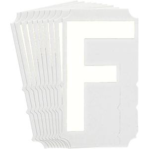 Quick-Align® Individual Gothic Number and Letter Labels - F, White, 4"