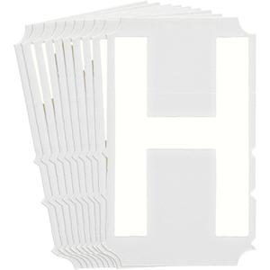 Quick-Align®Individual Gothic Number and Letter Labels - H, White, 4"