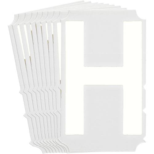 Quick-Align®Individual Gothic Number and Letter Labels - H, White, 4"