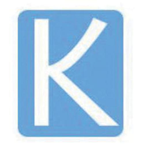 Quick-Align®Individual Gothic Number and Letter Labels - K, White, 4"