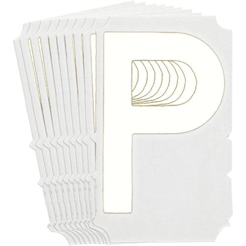 Quick-Align® Individual Gothic Number & Letter Labels - P, White, 4"