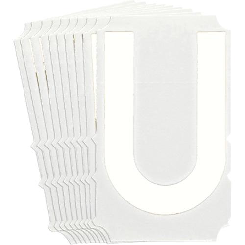 Quick-Align® Individual Gothic Number & Letter Labels - U, White, 4"