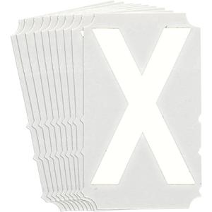 Quick-Align® Individual Gothic Number & Letter Labels - X, White, 4"