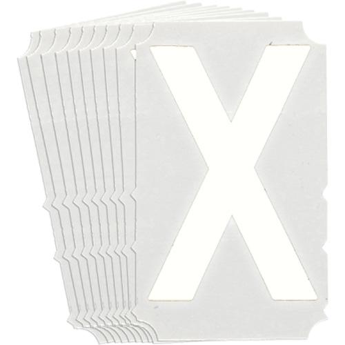 Quick-Align® Individual Gothic Number & Letter Labels - X, White, 4"