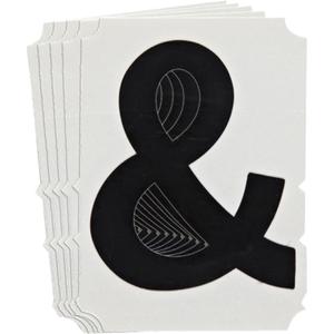 Quick-Align® Individual Gothic Number & Letter Labels - Ampersand (&), Black, 6"