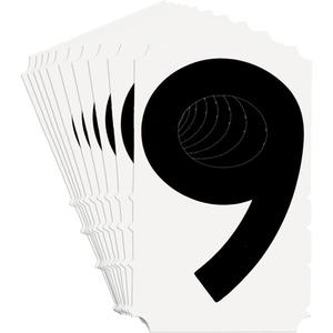 Quick-Align® Individual Gothic Number and Letter Labels - 9, Black, 6"