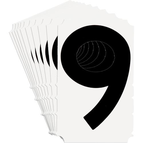 Quick-Align® Individual Gothic Number and Letter Labels - 9, Black, 6"
