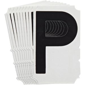Quick-Align® Individual Gothic Number & Letter Labels - P, Black, 6"
