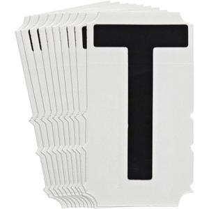 Quick-Align® Individual Gothic Number & Letter Labels - T, Black, 6"