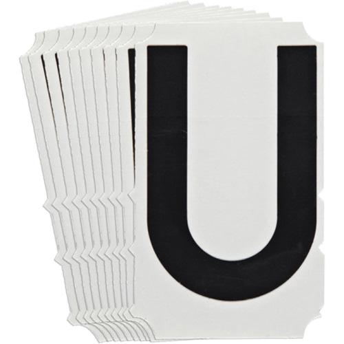 Quick-Align® Individual Gothic Number & Letter Labels - U, Black, 6"