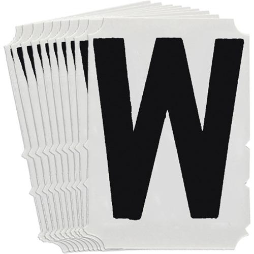 Quick-Align® Individual Gothic Number & Letter Labels - W, Black, 6"
