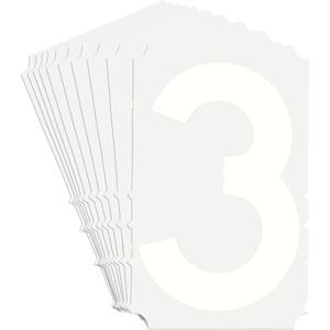 Quick-Align® Individual Gothic Number and Letter Labels - 3, White, 6"