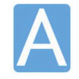 Quick-Align® Individual Gothic Number and Letter Labels - A, White, 6"