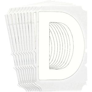 Quick-Align® Individual Gothic Number and Letter Labels - D, White, 6"