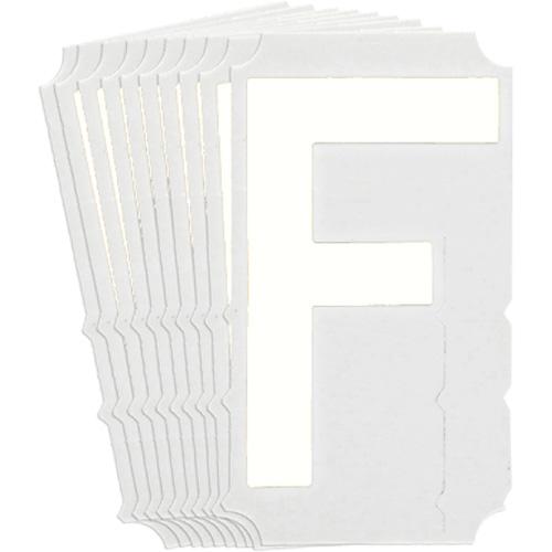 Quick-Align® Individual Gothic Number and Letter Labels - F, White, 6"