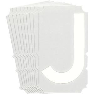 Quick-Align®Individual Gothic Number and Letter Labels - J, White, 6"
