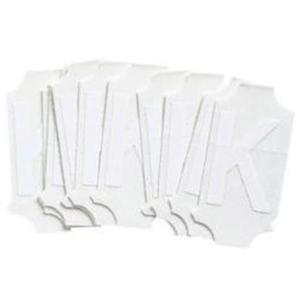 Quick-Align®Individual Gothic Number and Letter Labels - K, White, 6"